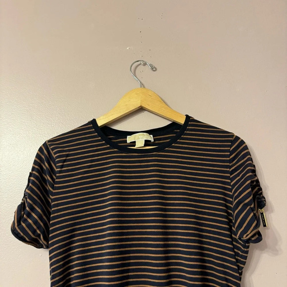 Michael Kors Black and Brown Striped Top - Picture 2 of 8